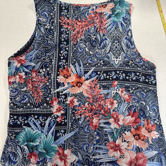 CJ Banks Sleeveless Top Floral Asian Print Camisole Liner Size X‎ - Picture 9 of 9